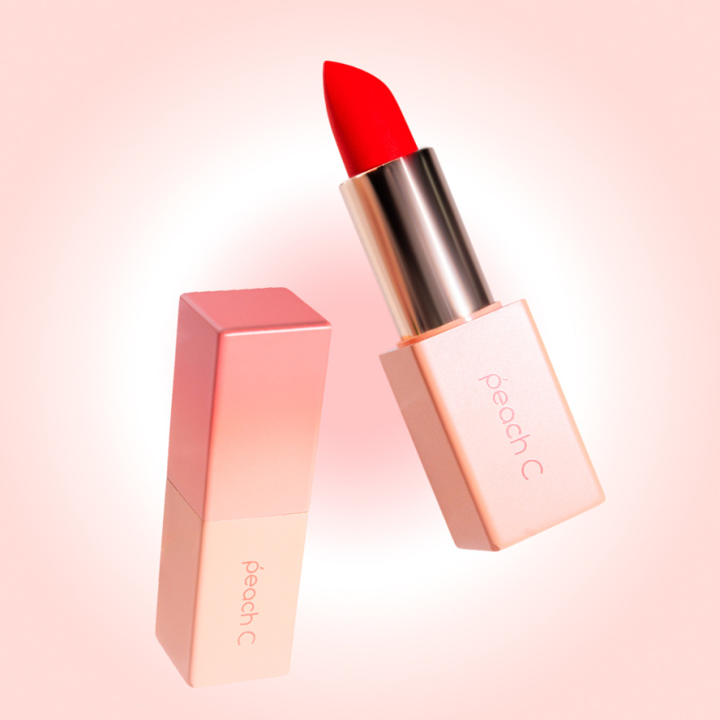 PEACH C Easy Matte Lipstick 05 Dahlia Red Помада для губ матовая с магнитным футляром, оттенок 05
