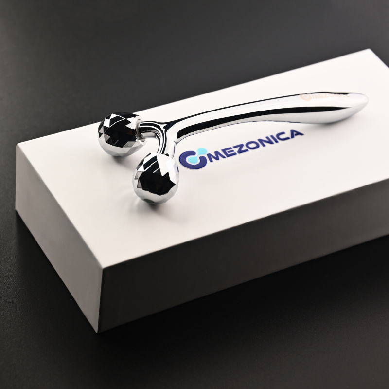 Mezonica Metal 3D Face lifting roller Роликовый массажер роллер для лифтинг массажа кожи лица тела, домашний ручной