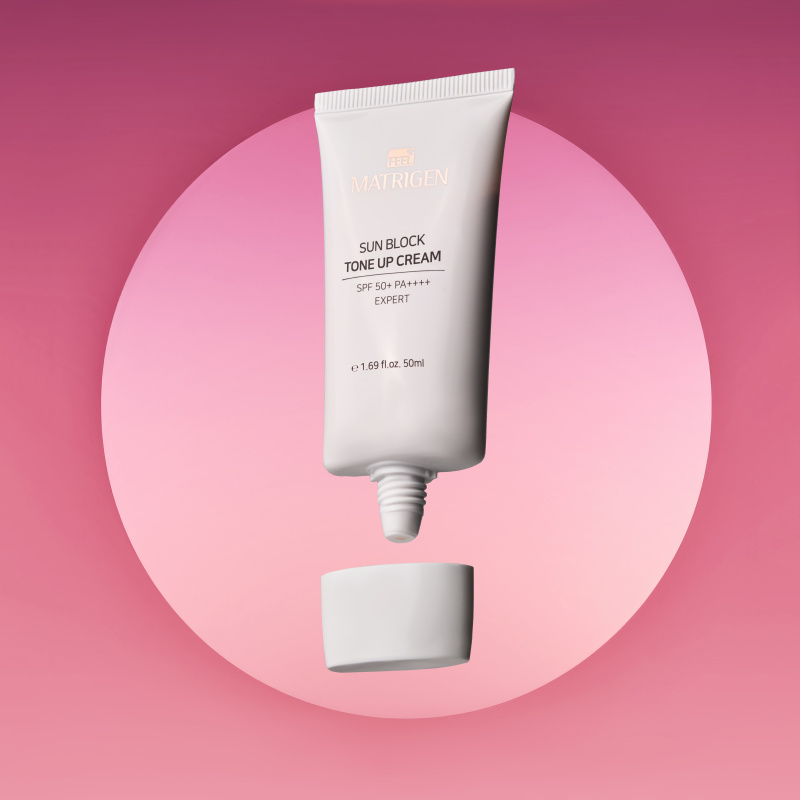 Matrigen Sun Block Tone up Cream Завершающий крем для лица с высокой SPF 50+ защитой