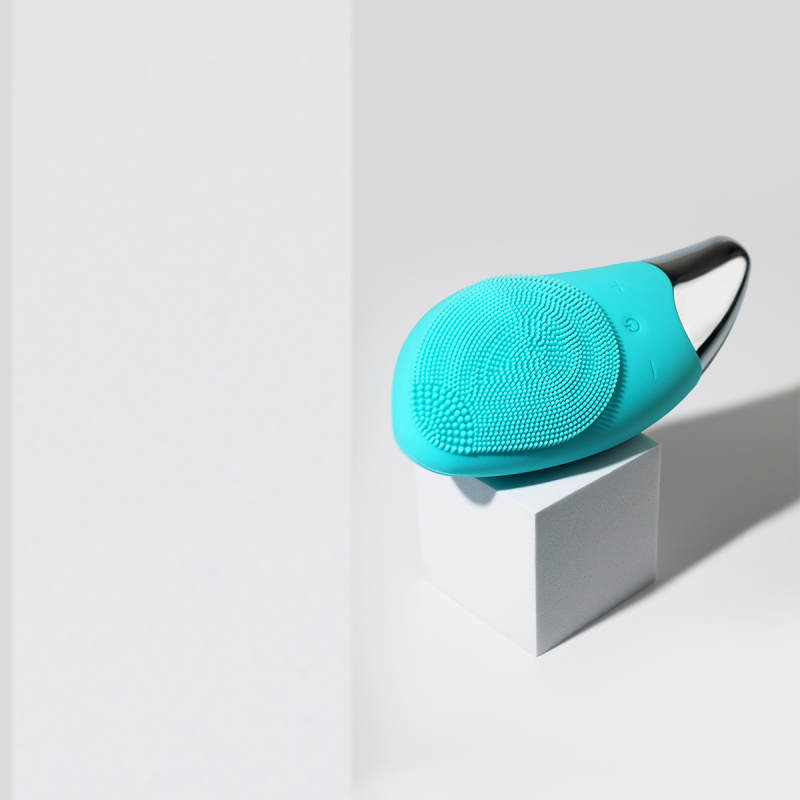 Mezonica Sonic Facial brush (Silicone Guasha) green Электрическая силиконовая ультразвуковая щетка для очищения и массажа кожи лица, цвет зеленый