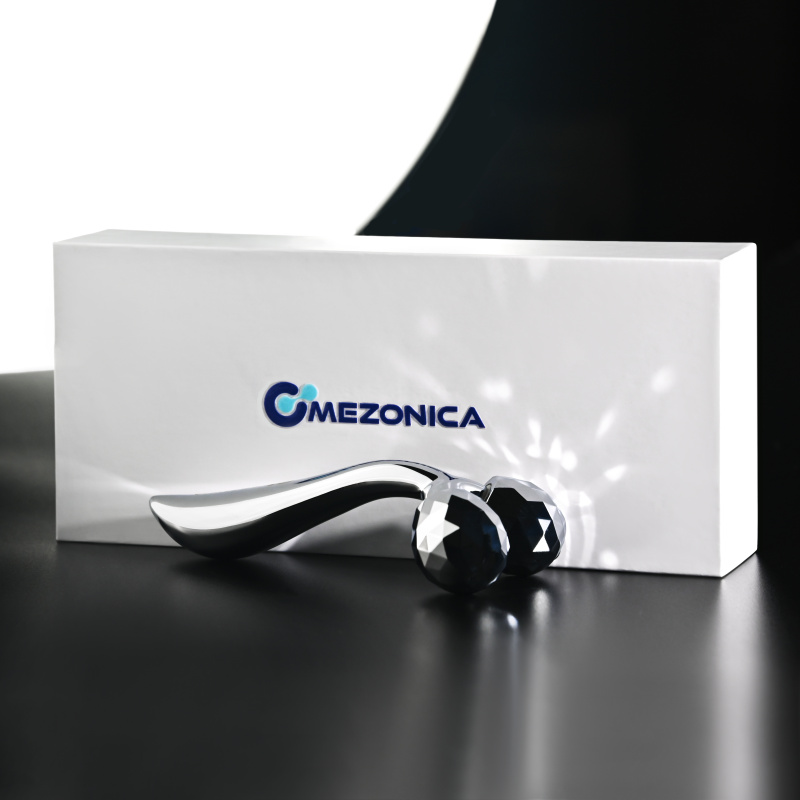 Mezonica Metal 3D Face lifting roller straight Роликовый массажер роллер для лифтинг массажа кожи лица тела, домашний ручной