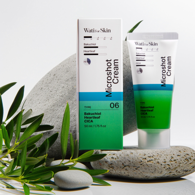 WATI FOR SKIN Bakuchiol Heartleaf Cica Microshot Cream Крем для лица, 50 мл